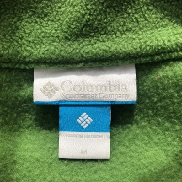 Columbia Jacket Full Zip Fleece Coat Green M - Picture 4 of 4